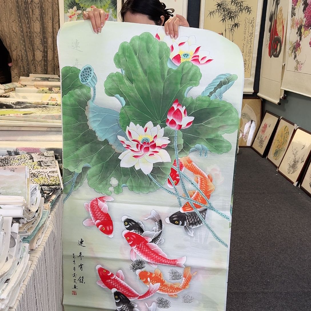 纯手绘国画作品好看四尺