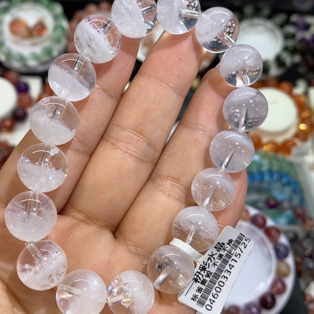 未镶嵌手链水晶白幽灵12➕