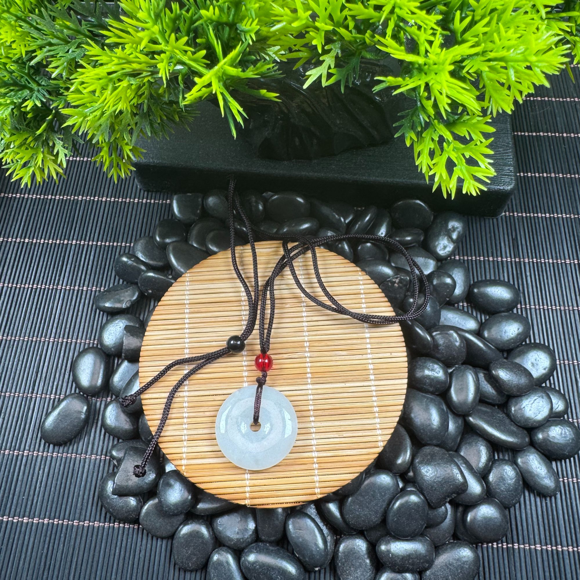 翡翠a货项链平安扣
