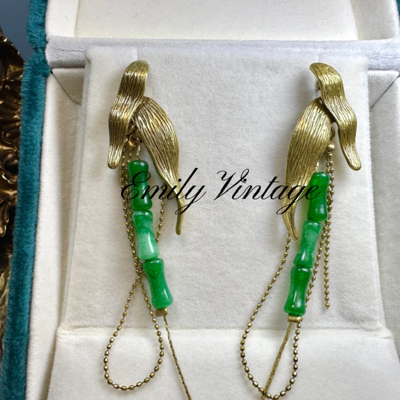 铜合金仿水晶耳饰  【3134】Emily Vintage珍藏款