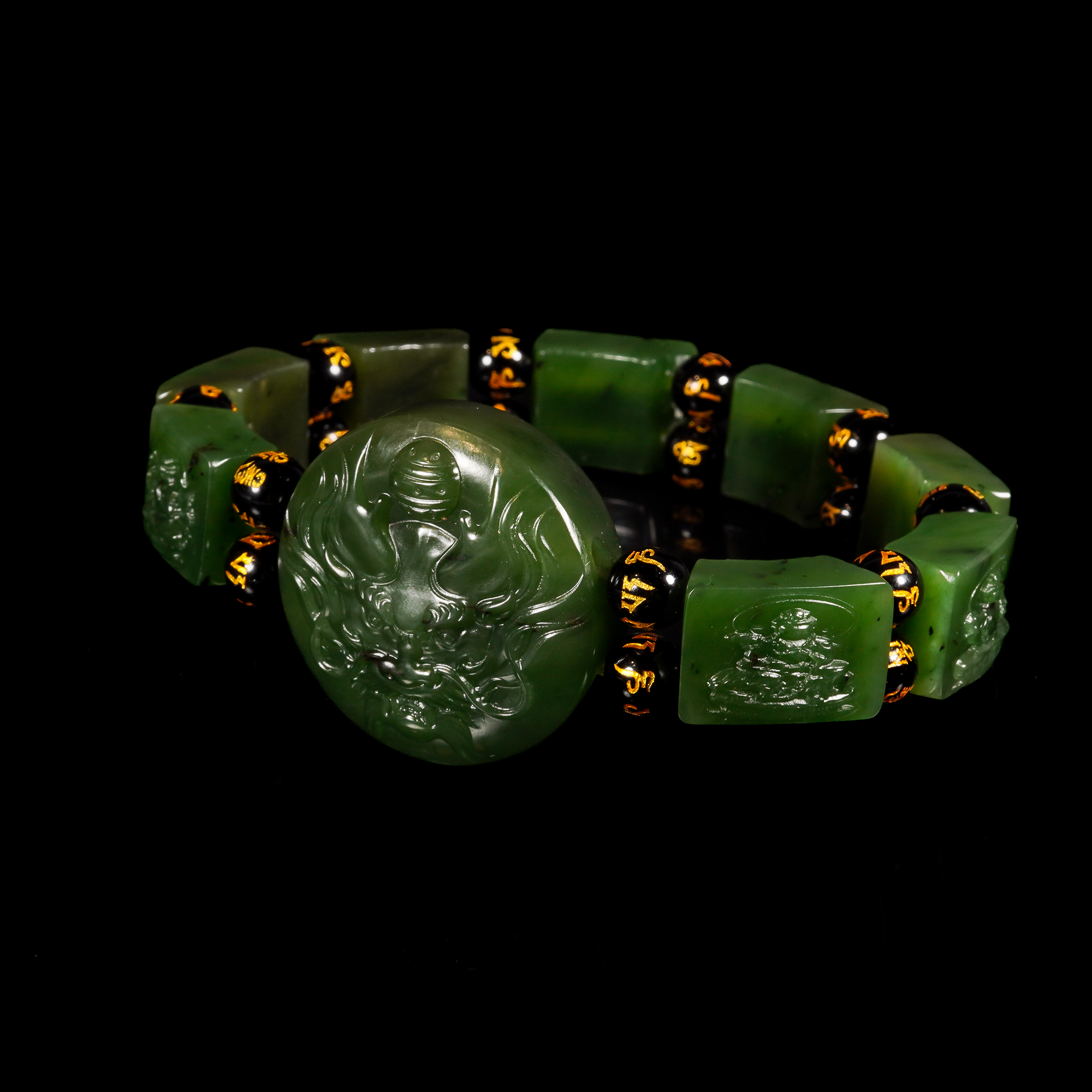 LOT.064和田碧玉手链/X3929