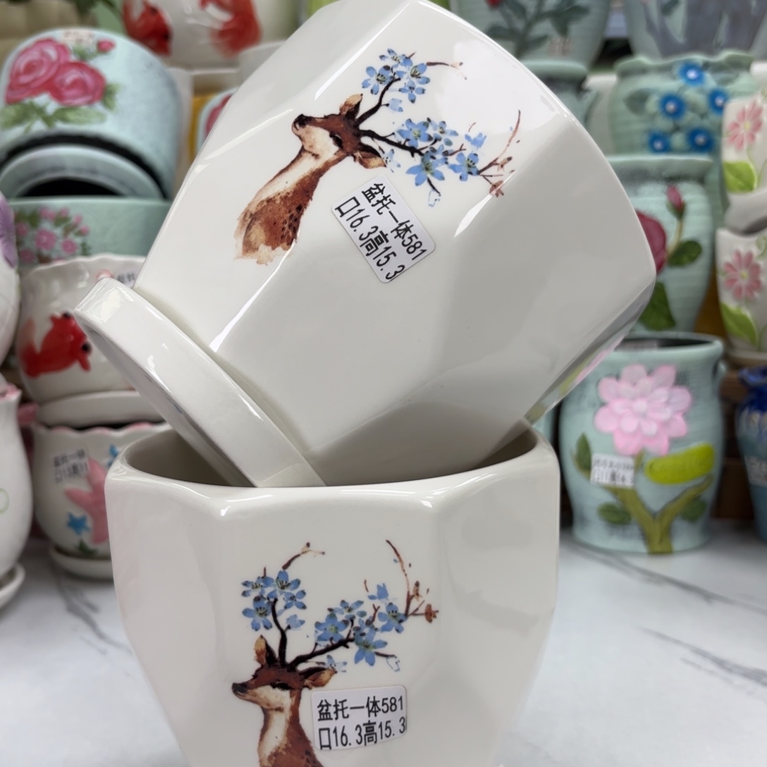 @夏西陶瓷花盆@@5581