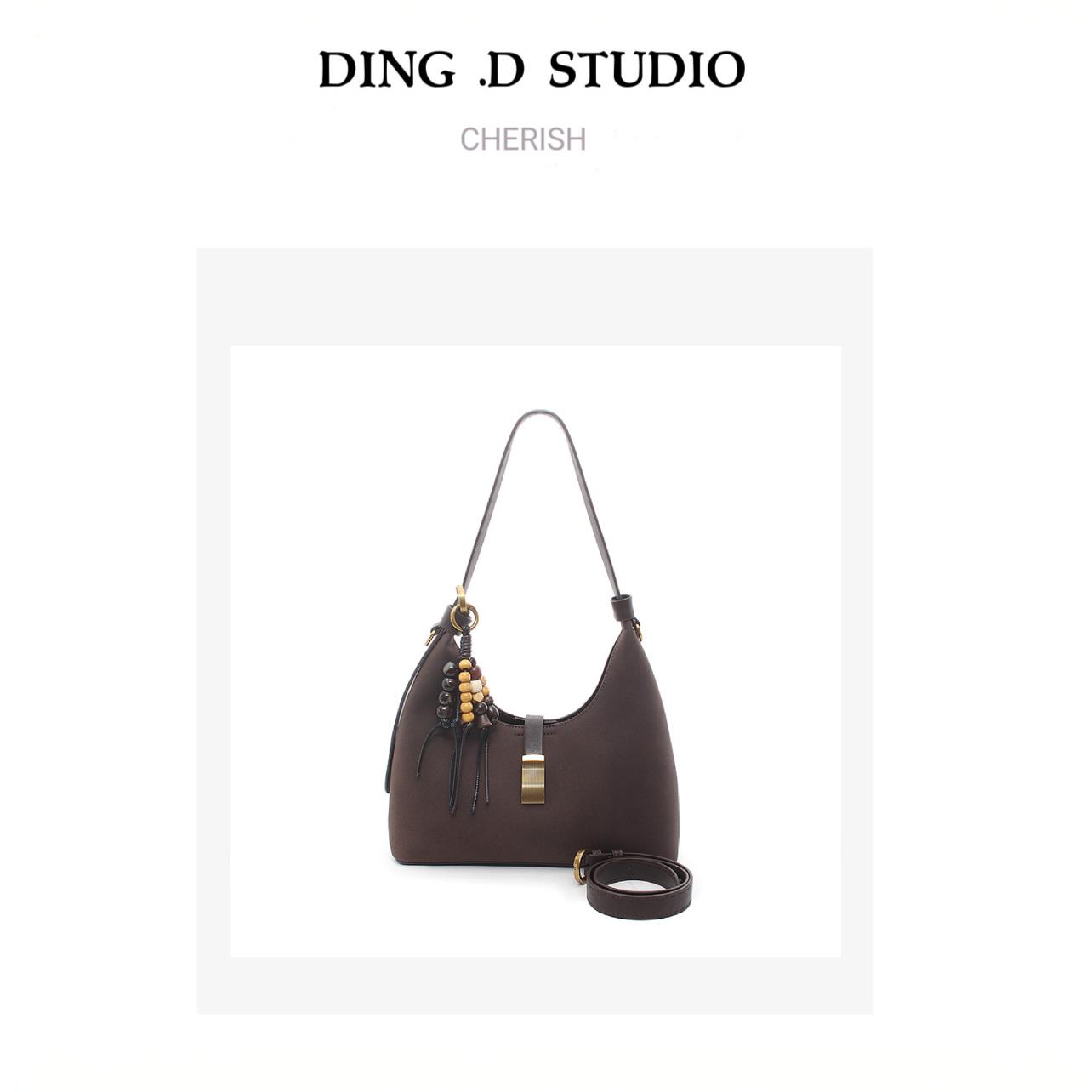 【双面hobo】DING.D新品百搭简约单肩休闲时尚气质ins女包24497
