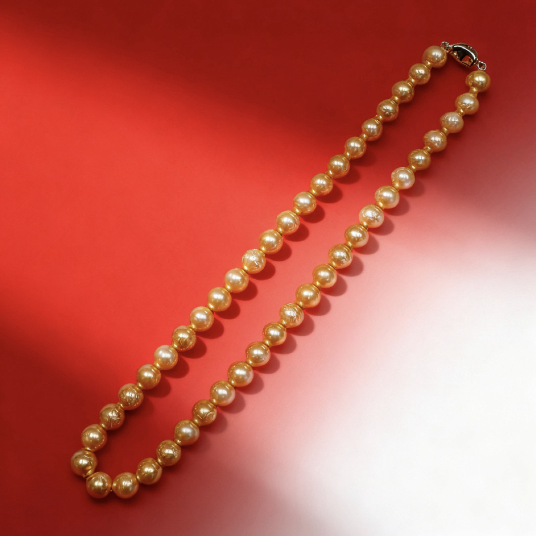 【陈阳专属】. 南洋金色12mm贵气项链 A08-CDN-2A