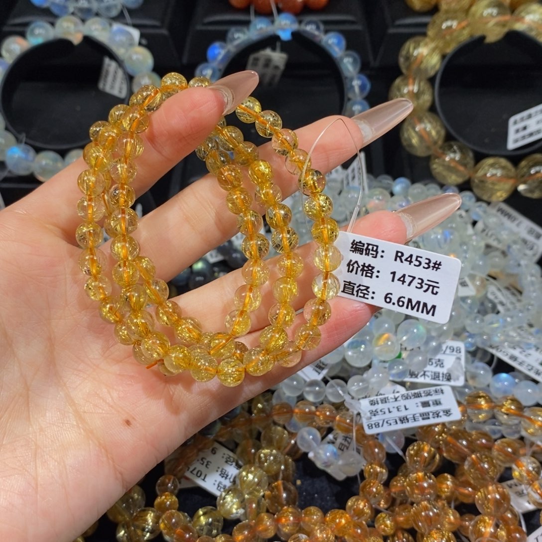 发晶手链未镶嵌R453#6.6mm