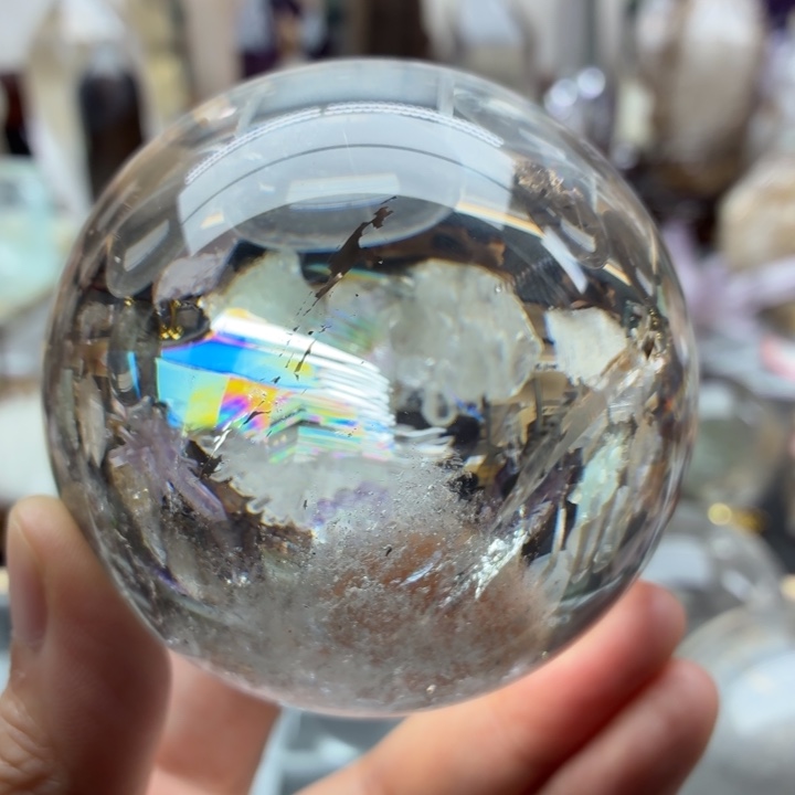 水晶摆件未镶嵌印度喜玛球