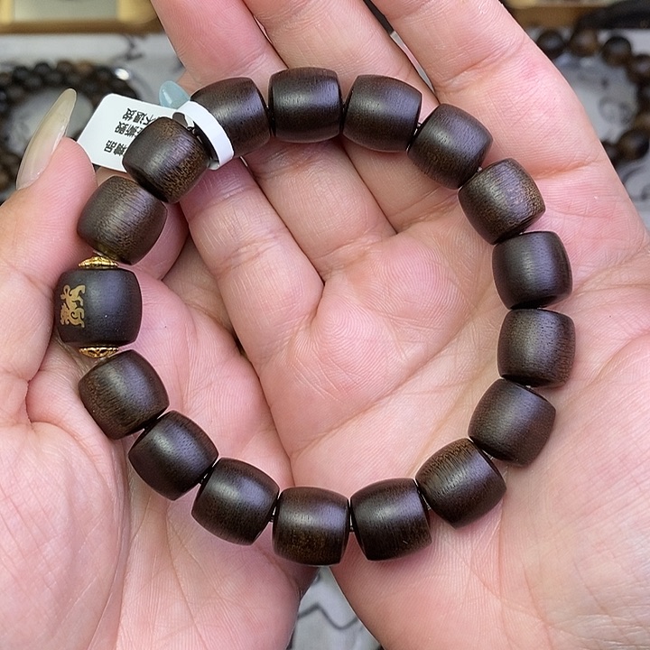 手串沉香木雨*越南芽庄白棋楠玉化沉水