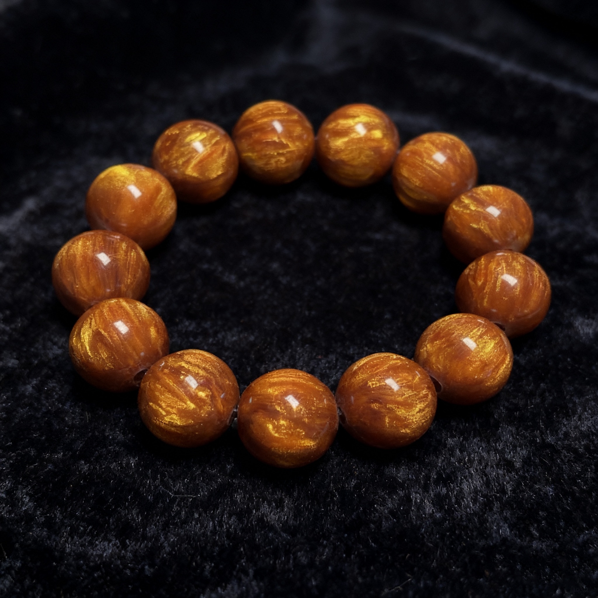 K45金丝菩提佛珠手串单圈手串（无礼盒）