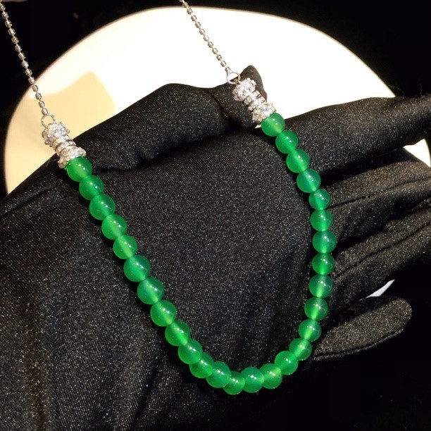 绿小米珠女士项链手链多用款银简约百搭颈饰配件珠子卡6m