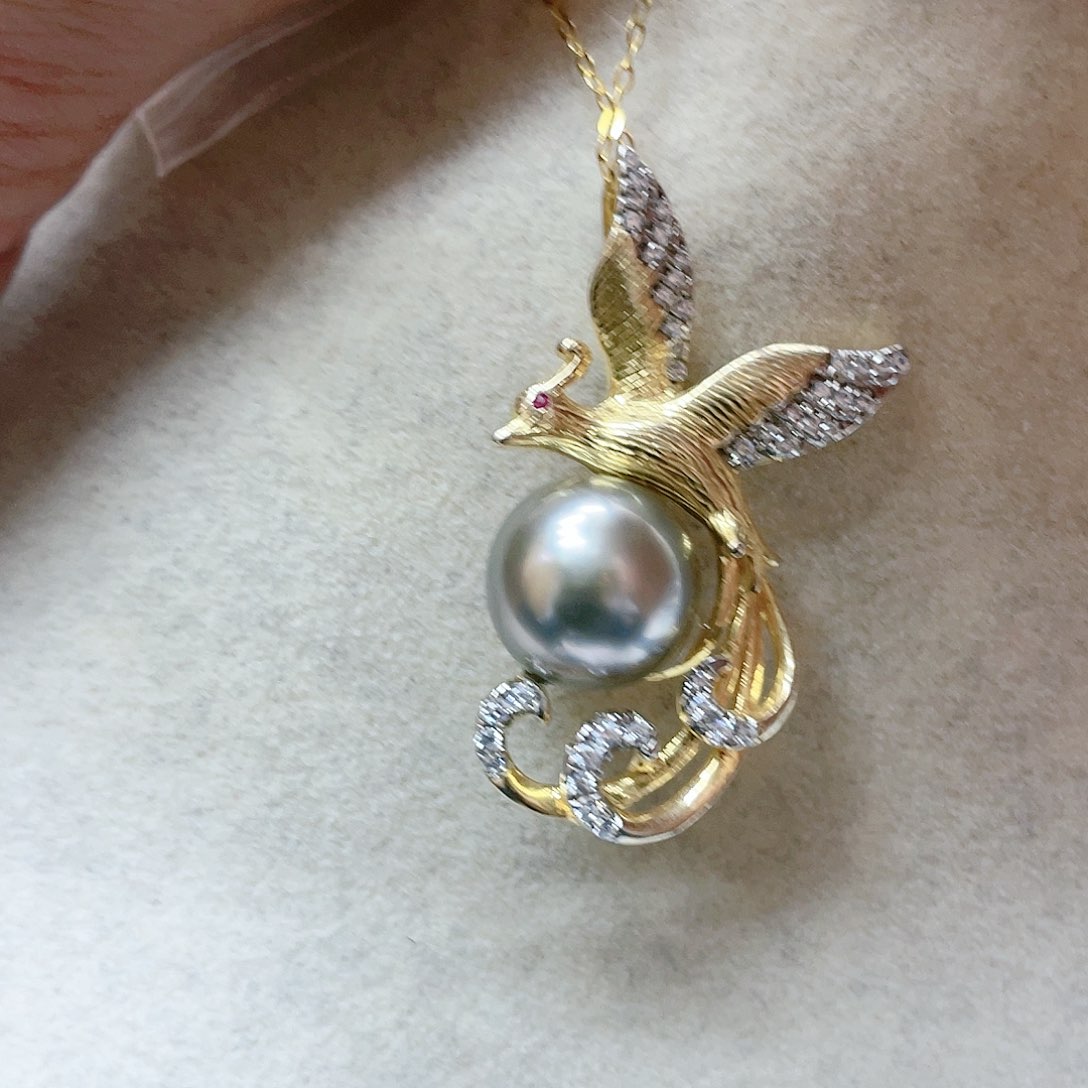 海水珍珠颈饰银S925镶嵌