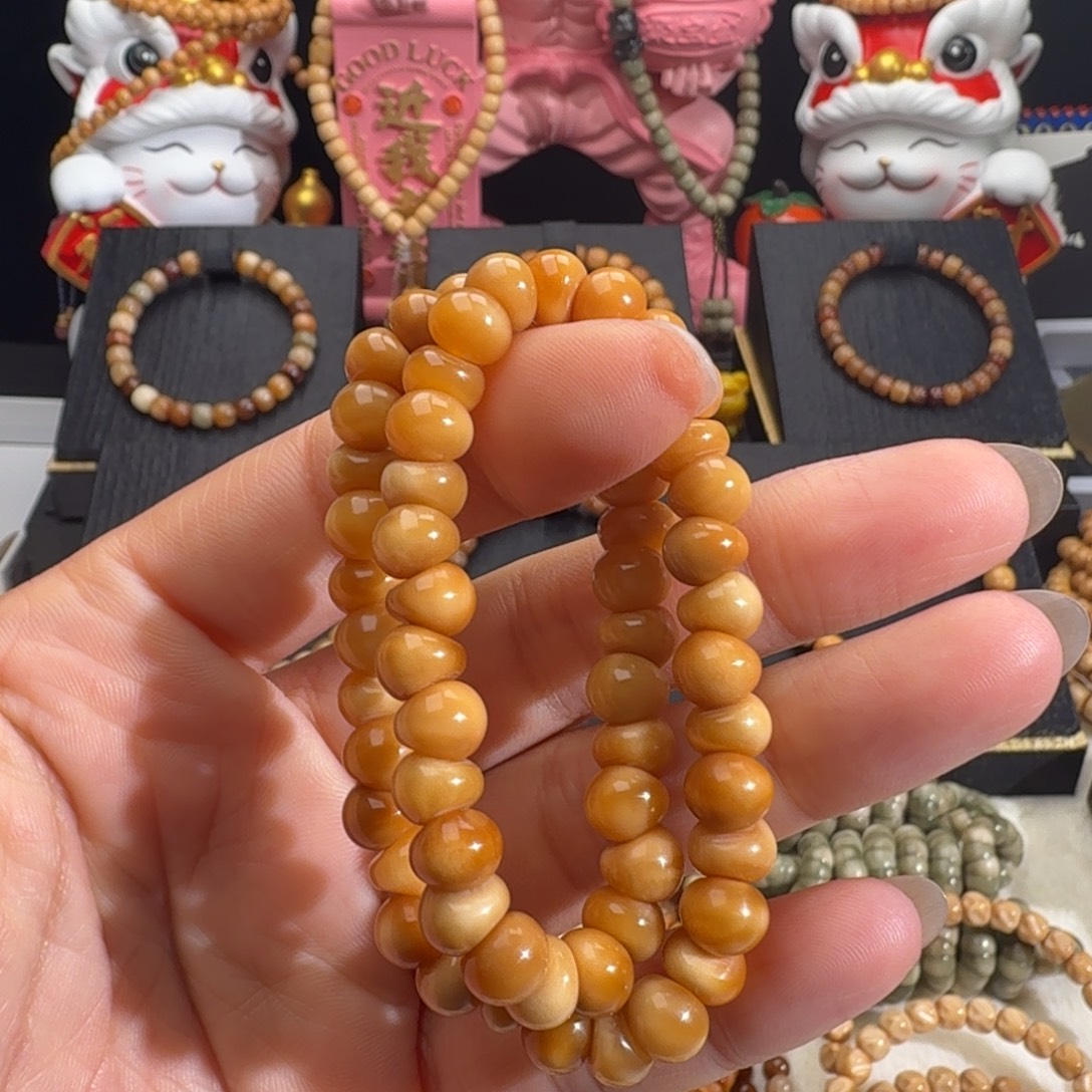 吉***拉龙脊菩提手串全玉化蒜瓣手持