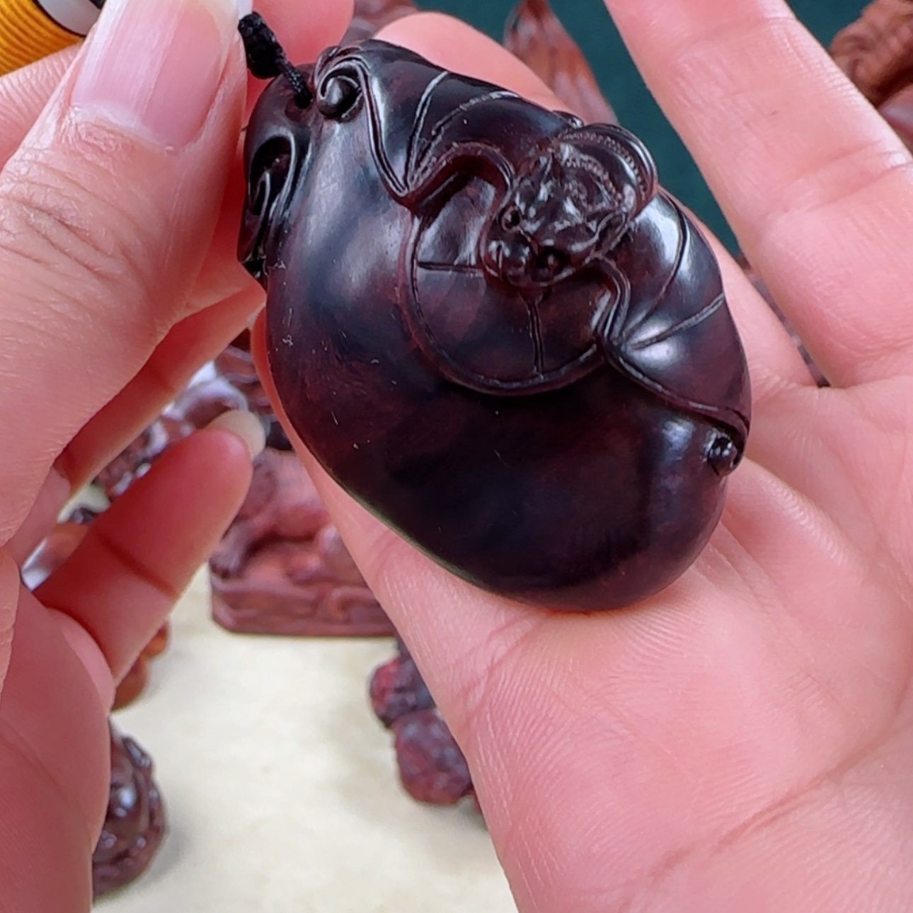 【闪购商品】黄花梨/降香黄檀代代有福 手把件