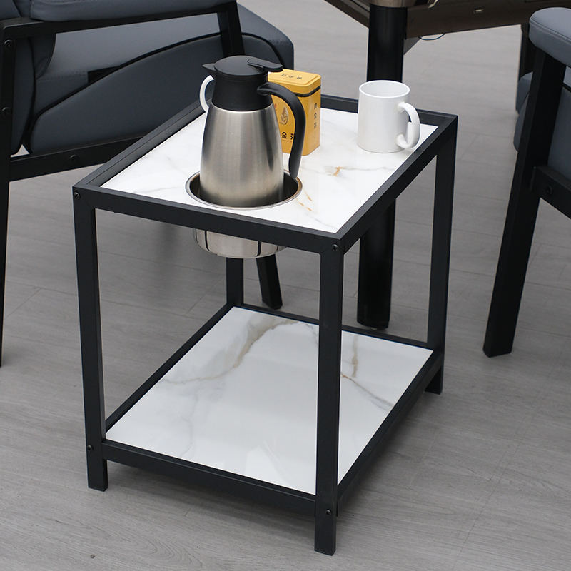 （1对）棋牌室麻将边几麻将桌茶几带烟灰缸打牌专用移动茶水架