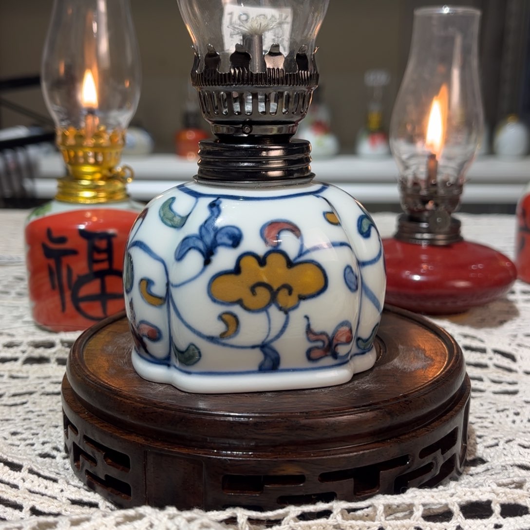 摆件景德镇陶瓷香薰灯