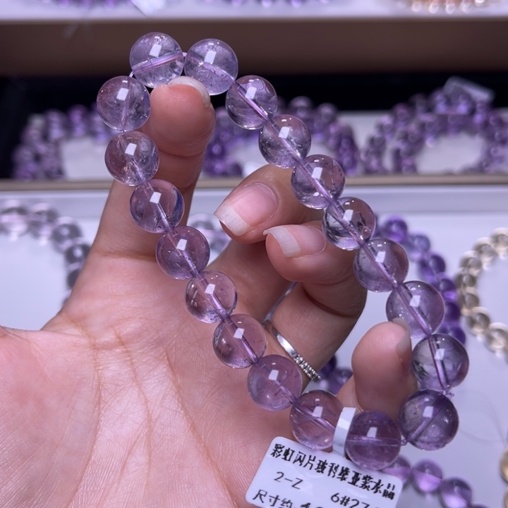 紫晶手串未镶嵌闪片玻利维亚