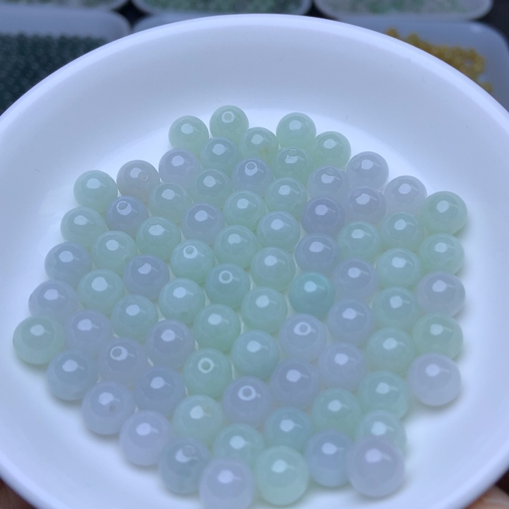 散珠翡翠卡7.4绿白10个