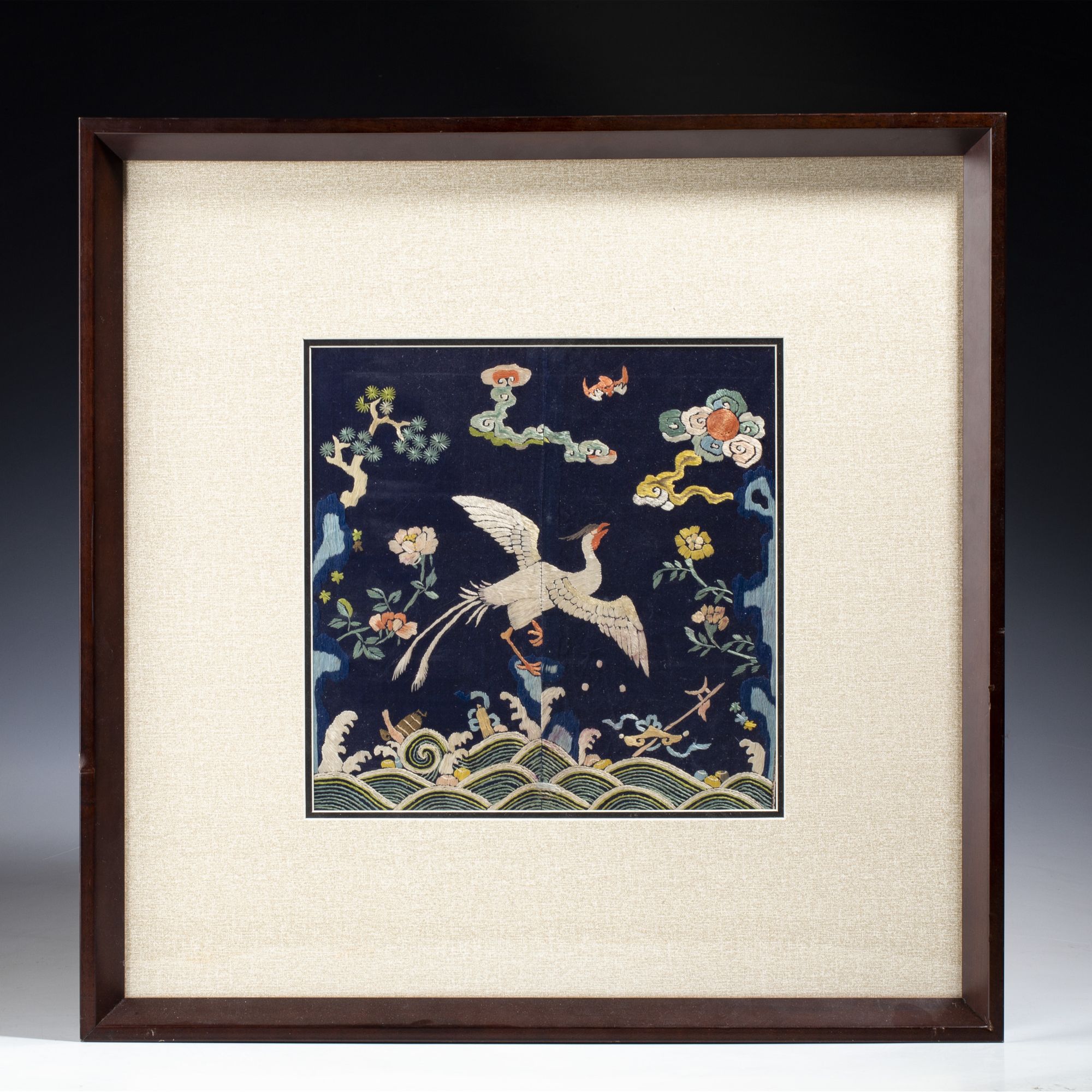 【拍卖-清中】·彩绣九品文官练雀补子