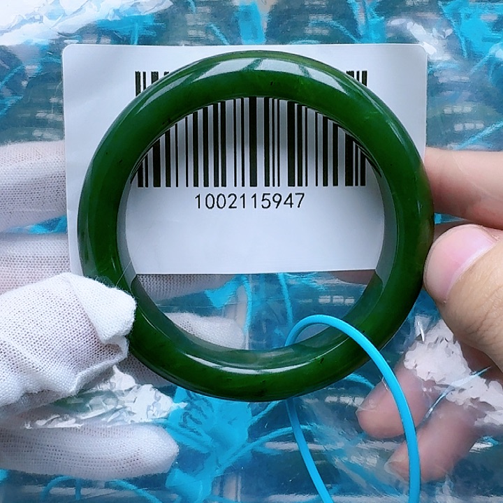 和田玉（碧玉）手镯未镶嵌5556瑕疵