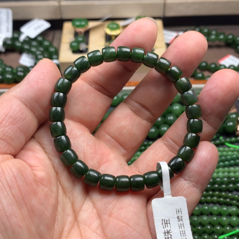 【闪购商品】和田玉（碧玉）手串未镶嵌7mm
