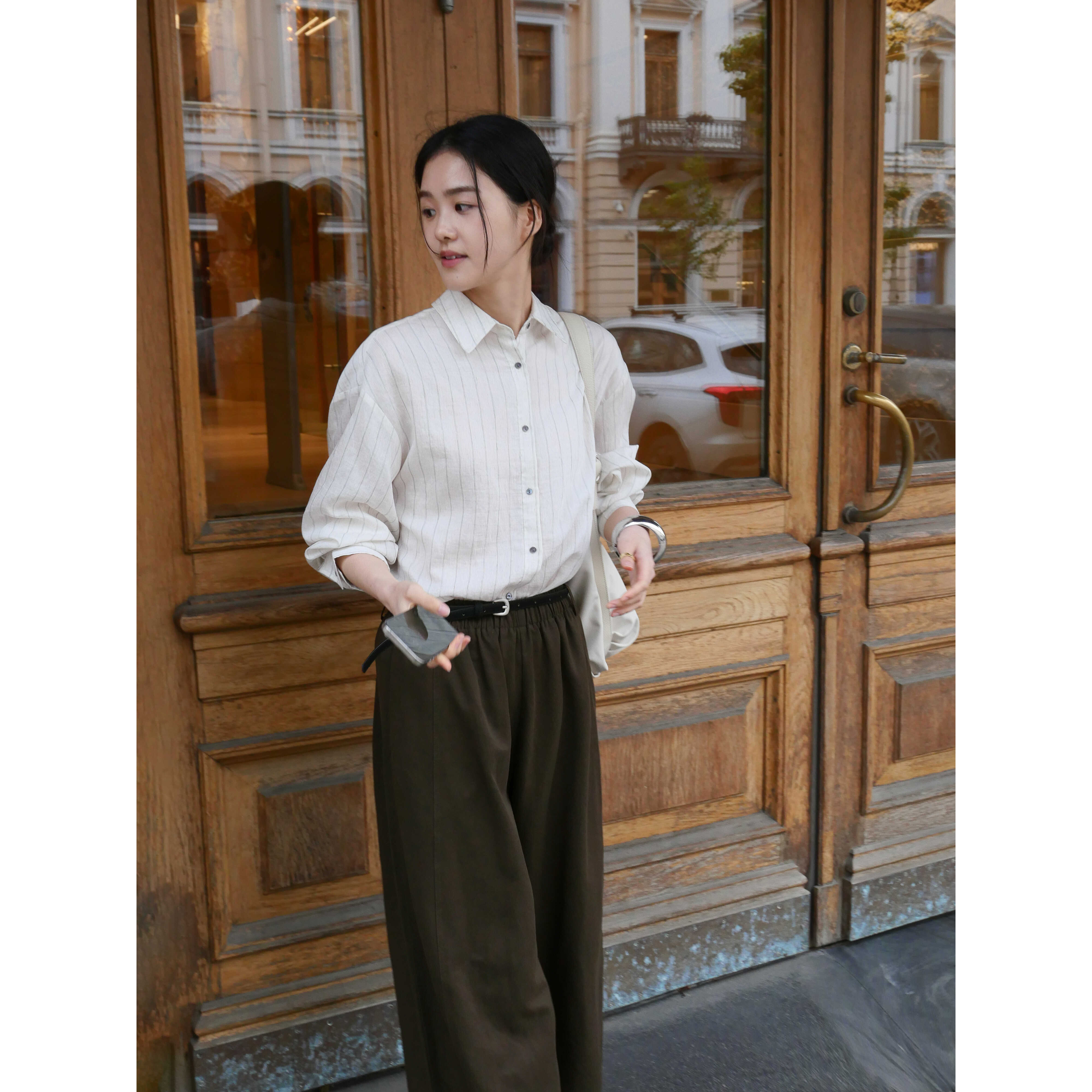 《新品上新》韩系气质条纹简约高级感百搭衬衫 01376