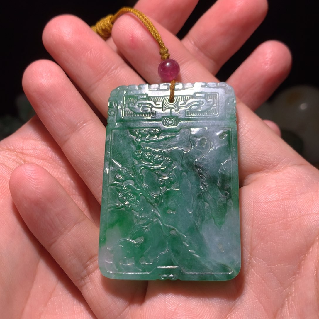 翡翠挂件未镶嵌M****n翡翠吊坠项链吊坠
