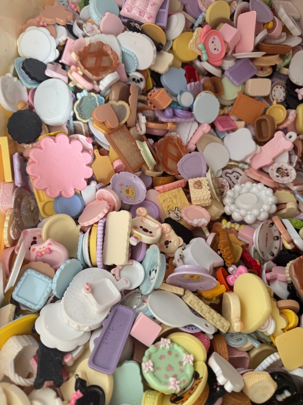 DIY适用树脂盘子大混随心配30-34个（另送30个小餐具）下播装