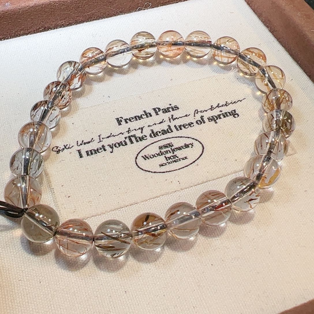 水晶手链未镶嵌黑金