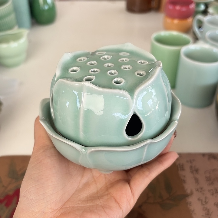 龙泉云间青瓷小米茶器