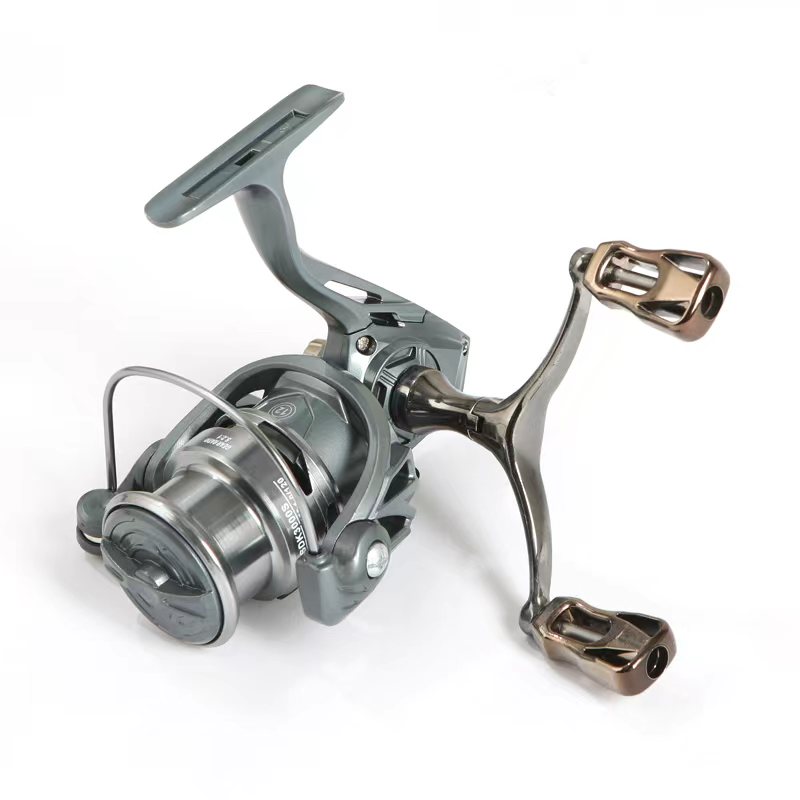 6纺车轮金属双摇臂路亚纺车轮路亚远投泛用轮