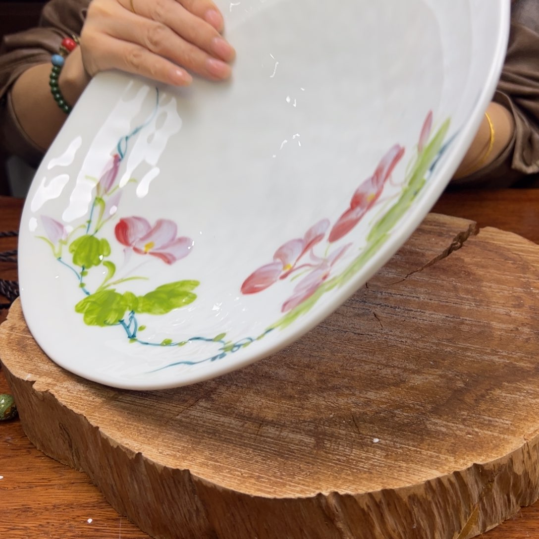 瓷片景德镇陶瓷手工手绘制作