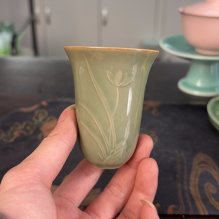 龙泉云间青瓷小米茶器