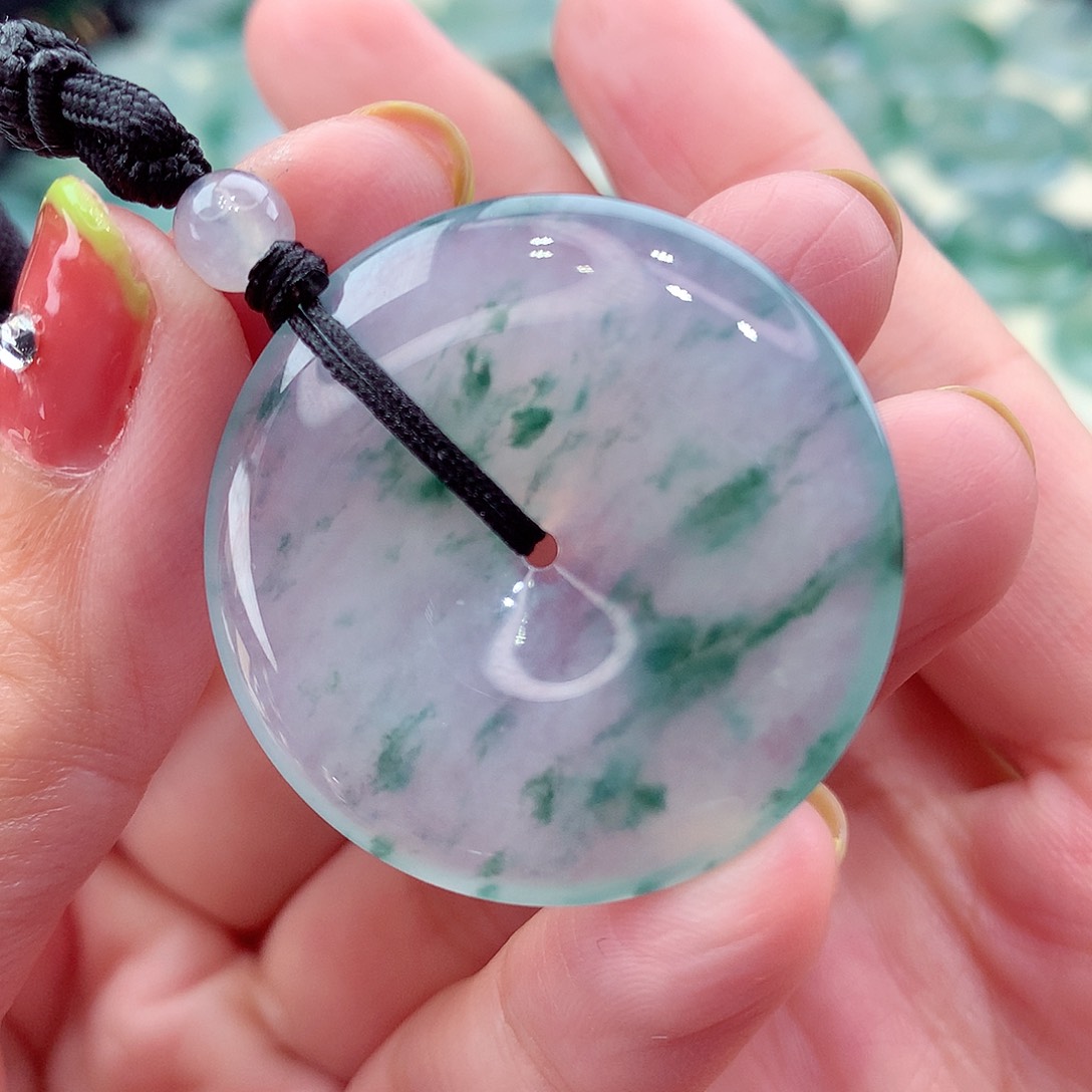 翡翠未镶嵌颈饰编号98-尺寸33/5.1