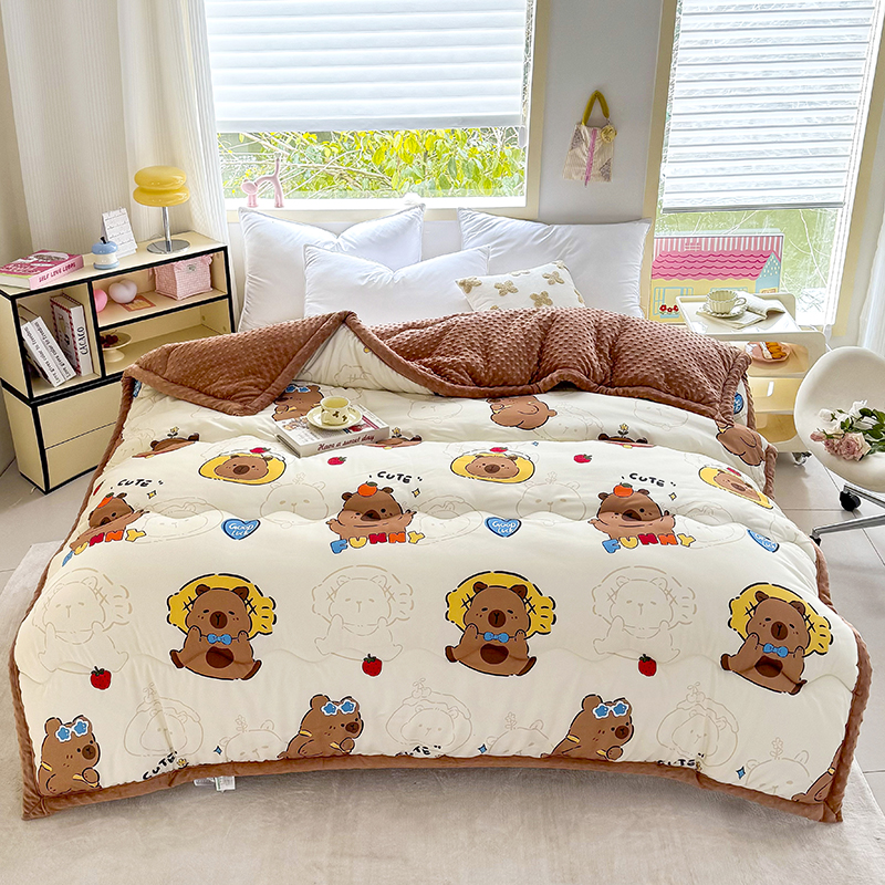 2026新款印花绒被可爱卡皮CQ1