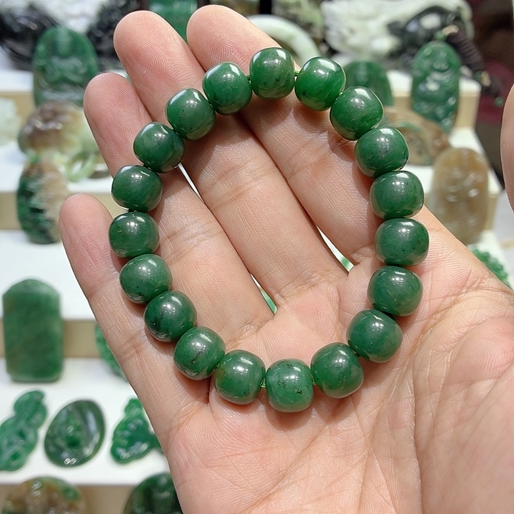 独山玉未镶嵌手串卡11.2