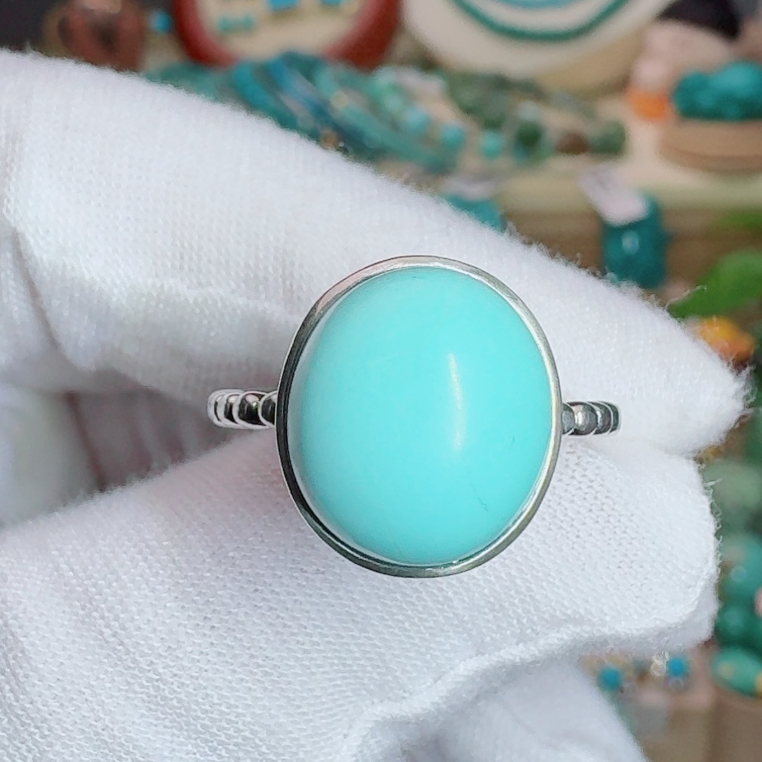 绿松石银S925镶嵌珠宝奇石