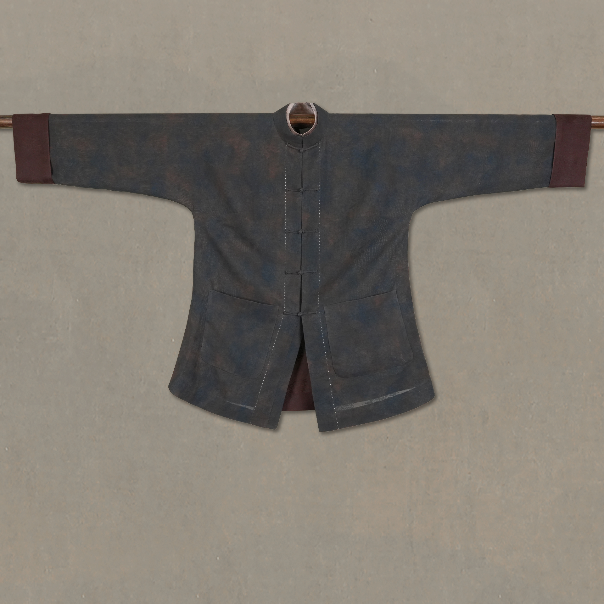 【青灰旧纹】传统中式汉服提花上衣