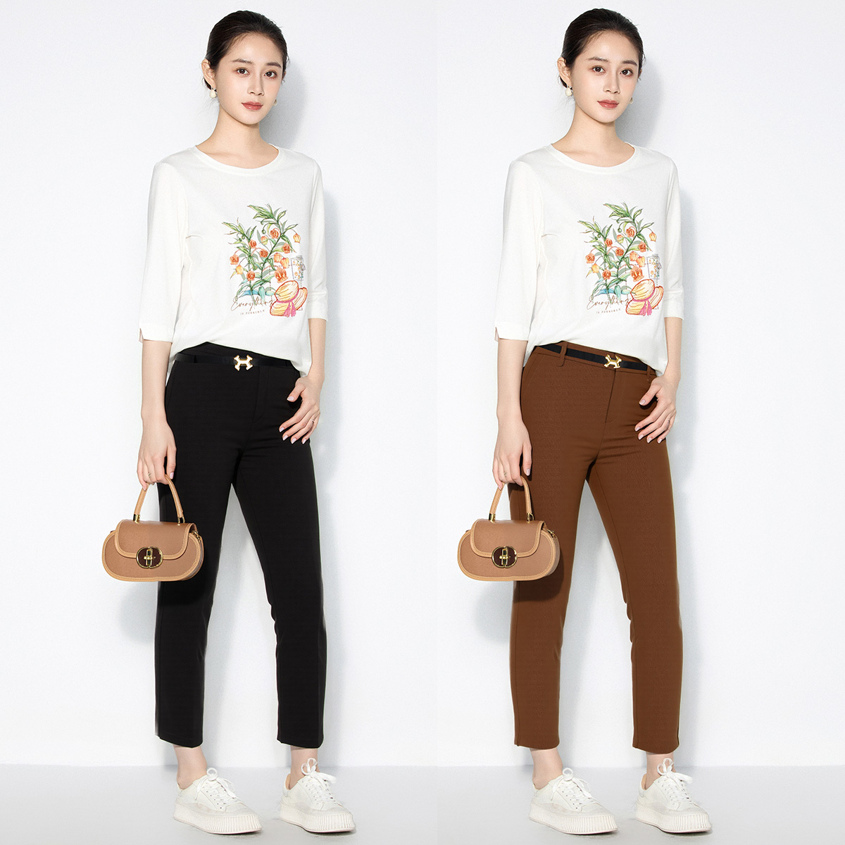 【达人专享】马天奴西装裤常规裤子高腰VHA180PNH0