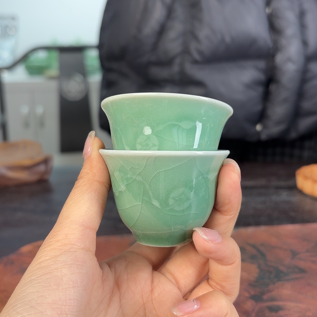 龙泉云间青瓷小米茶器