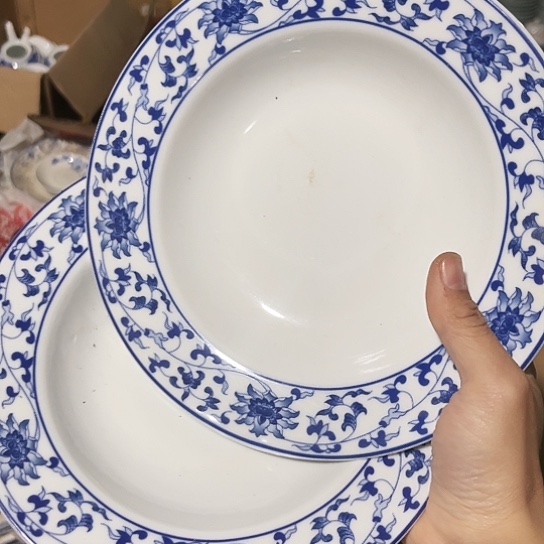 盘8寸深盘两个陶瓷陶瓷