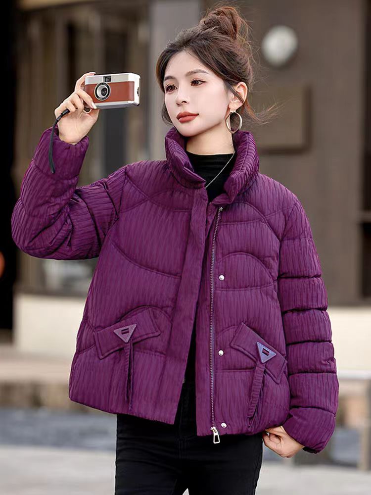 【机理感8519】冬季新款短款棉服外套气质轻熟风百搭休闲