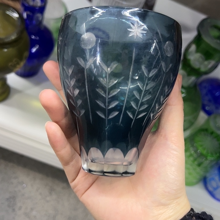 手柄款水晶玻璃微瑕一个