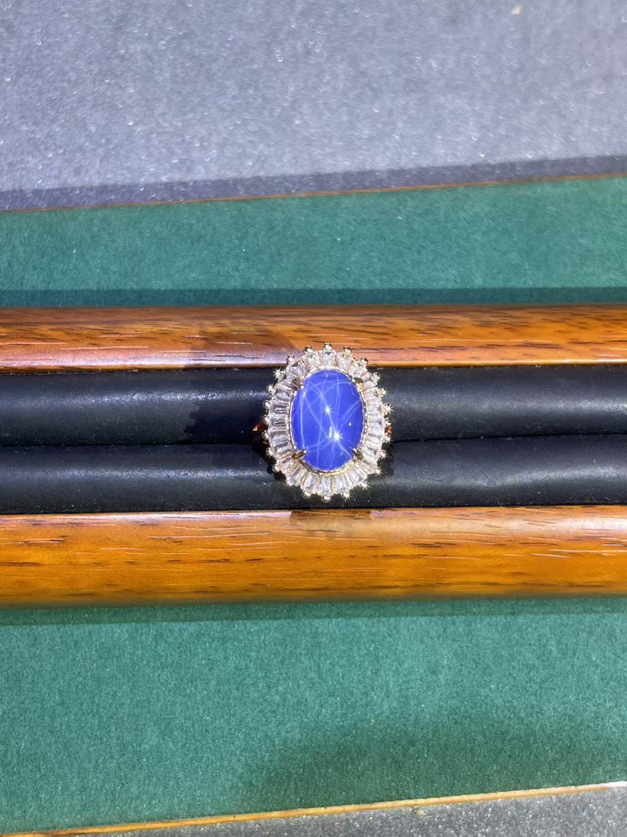 a4584玫托蓝色太阳花戒指多样发