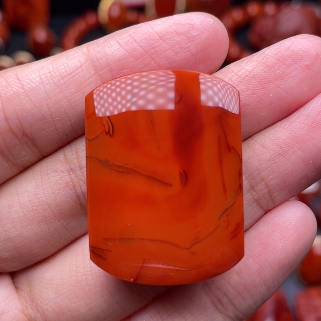 南红玛瑙未镶嵌珠宝奇石无事牌吊坠