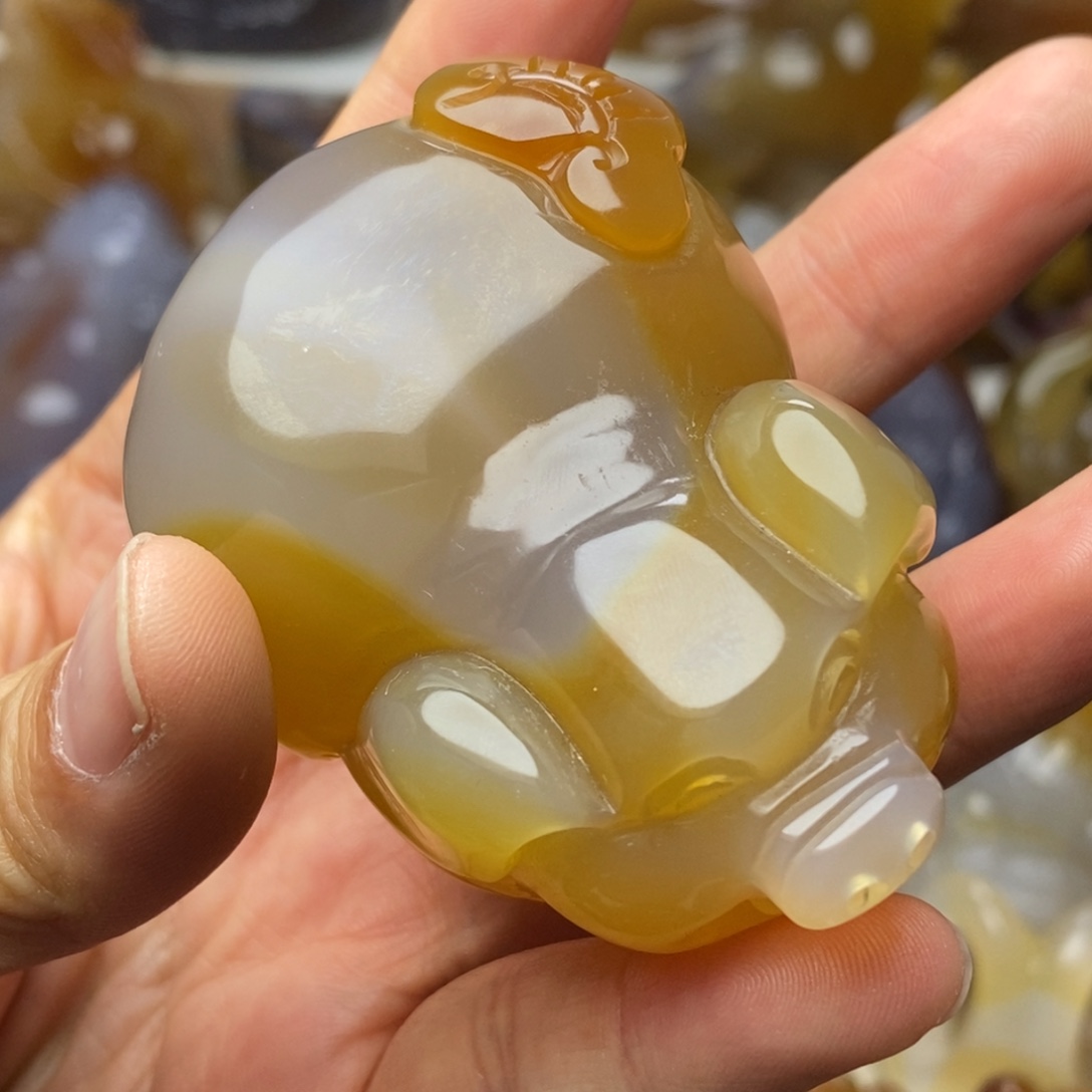 霞***丈玛瑙/玉髓未镶嵌把件