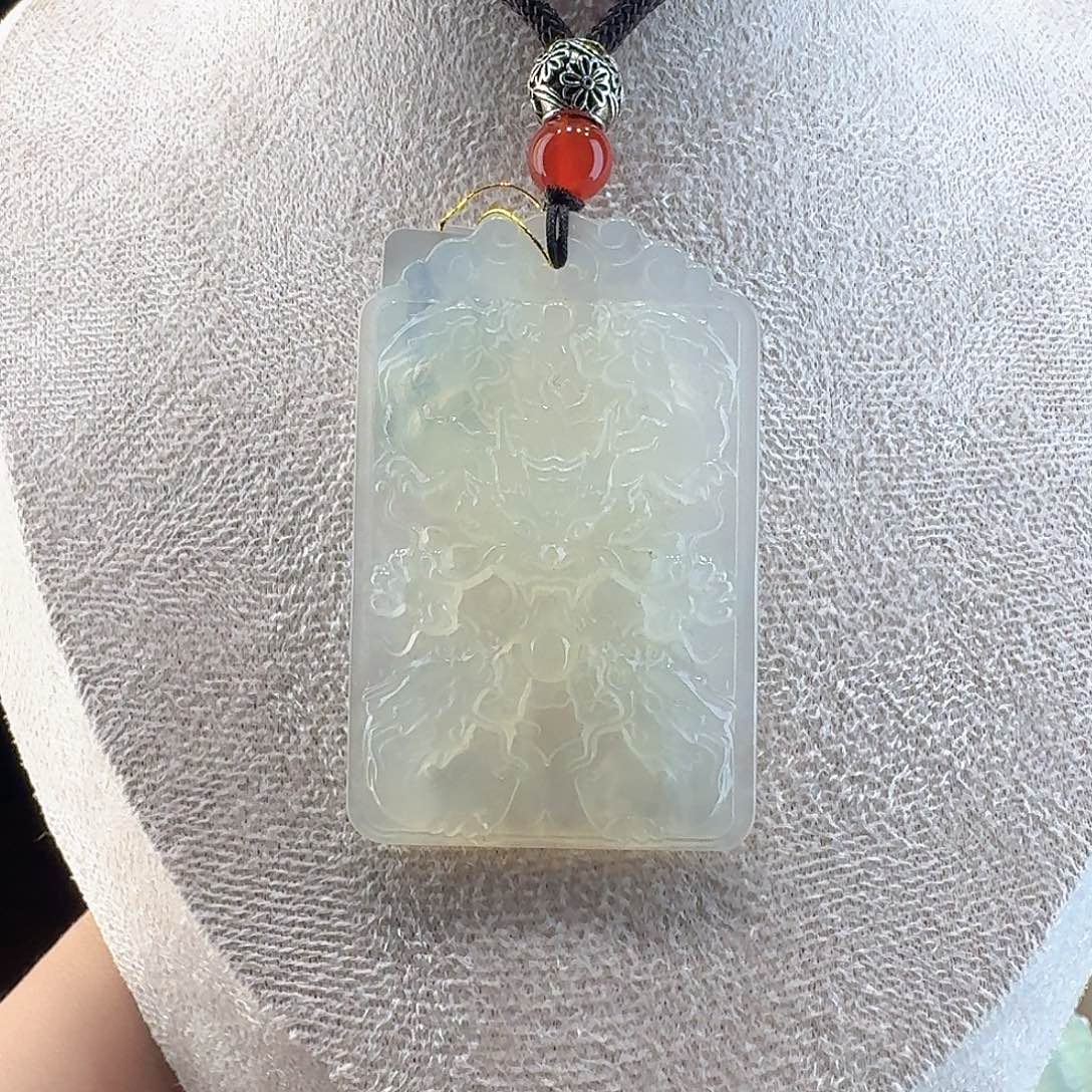 透闪石-蛇纹石玉九龙牌未镶嵌