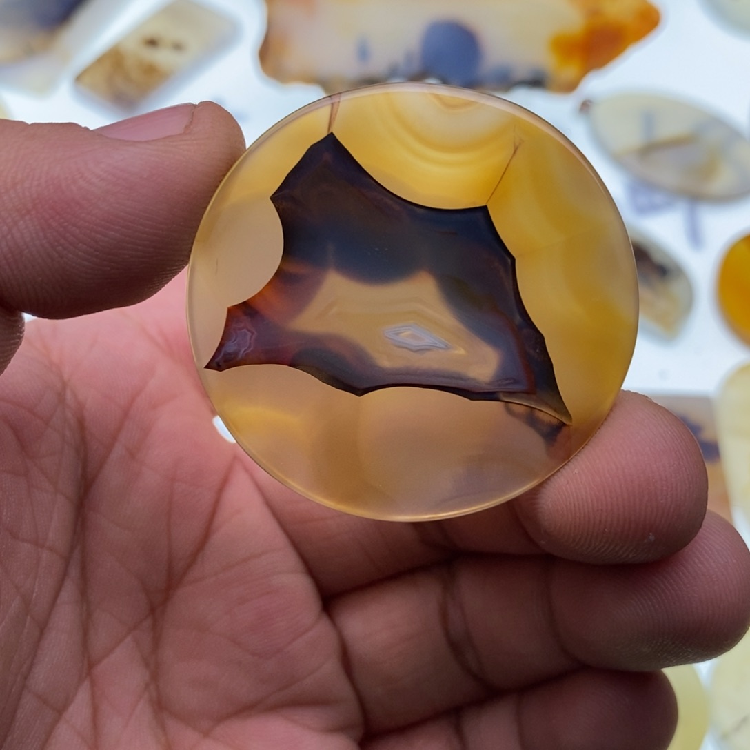 玛瑙/玉髓牌子足银镀金镶嵌