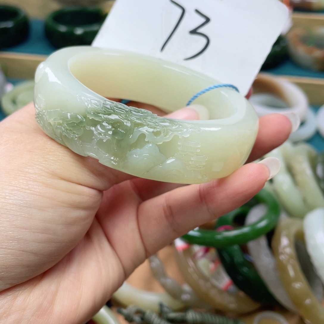 未镶嵌手镯和田玉圈口58