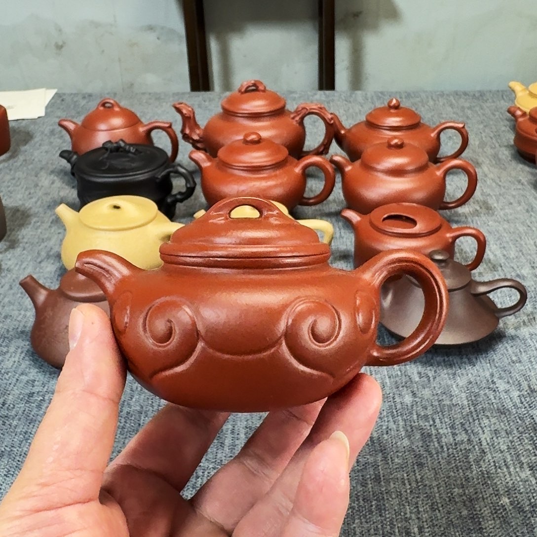 有***ʸ紫砂茶壶全手工紫砂壶仿古如意