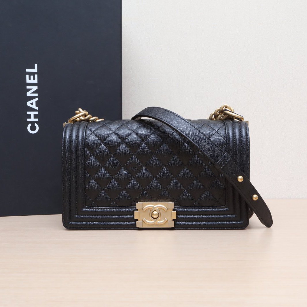 99新 Chanel/香奈儿 小花Jerry活动Leboy 中号 芯片开 金扣