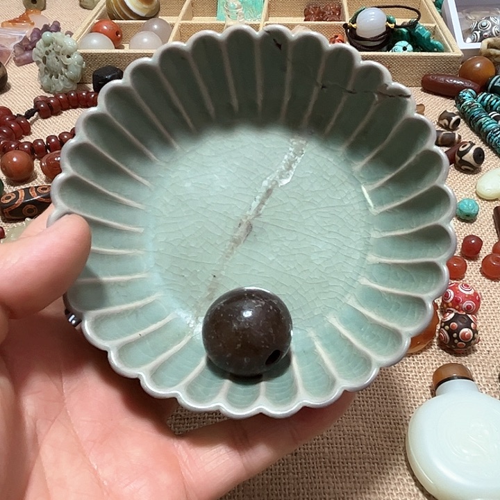 摆件中**化瓷器老物件摆件手工